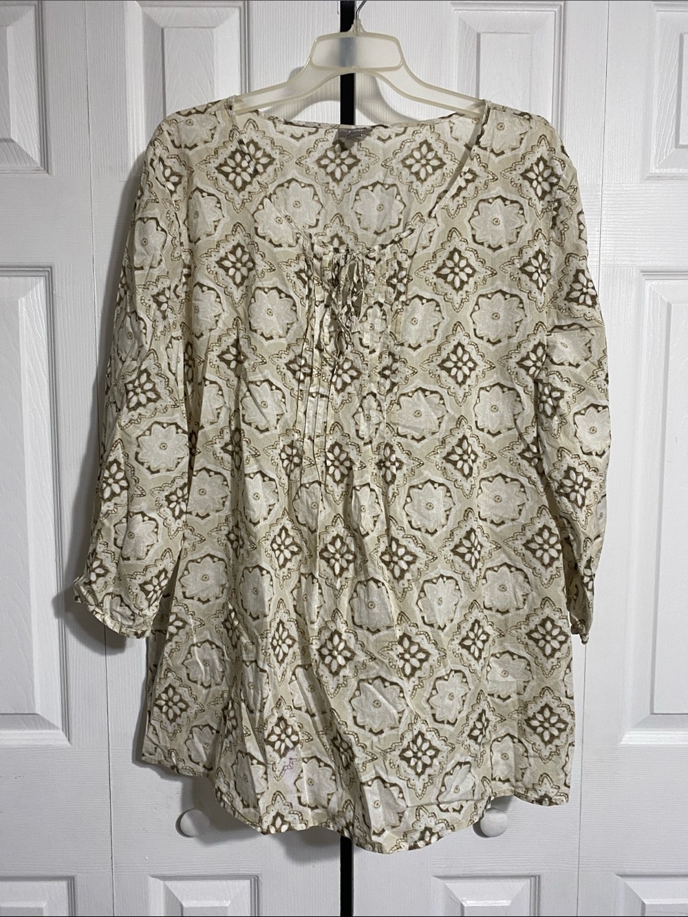 J Jill cotton lightweight smock top shirt top blouse size XL